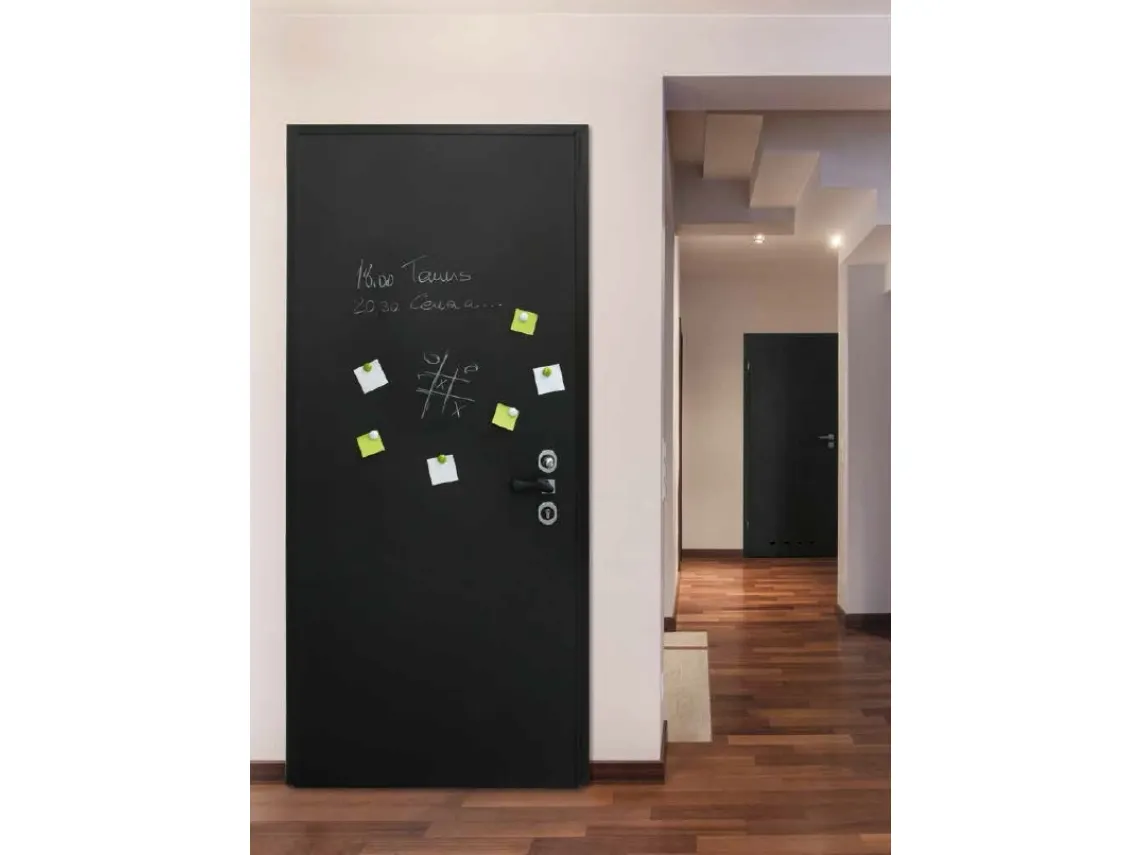 Porta blindata Linea Notes pannello HPL scrivibile da interno di Okey